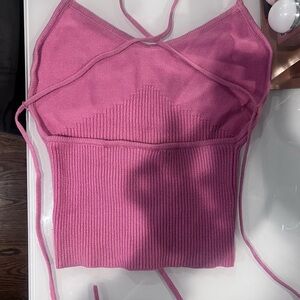 Dkny Knit crop open back  Women's Top